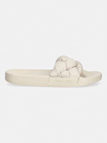 Tommy Jeans šľapky dámske TJW BRAIDED SLIDES béžová