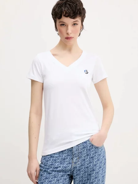 Karl Lagerfeld Jeans Tričko bílé