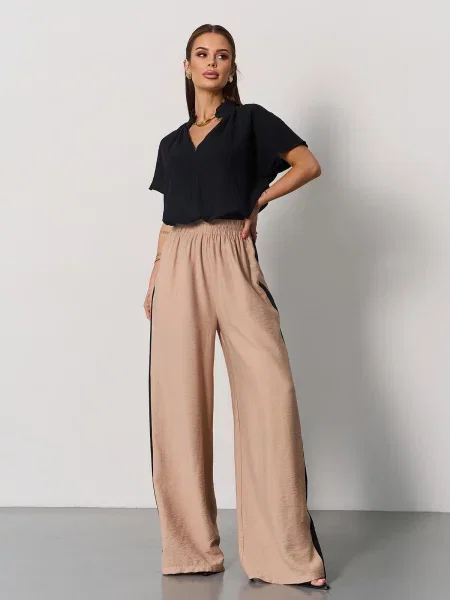 Льняные брюки Issa Plus бежевые