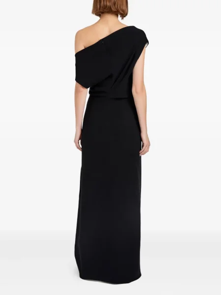 Rochie maxi Proenza Schouler cu un umăr gol de costum negru