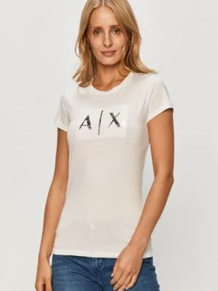Тениска Armani Exchange бяло