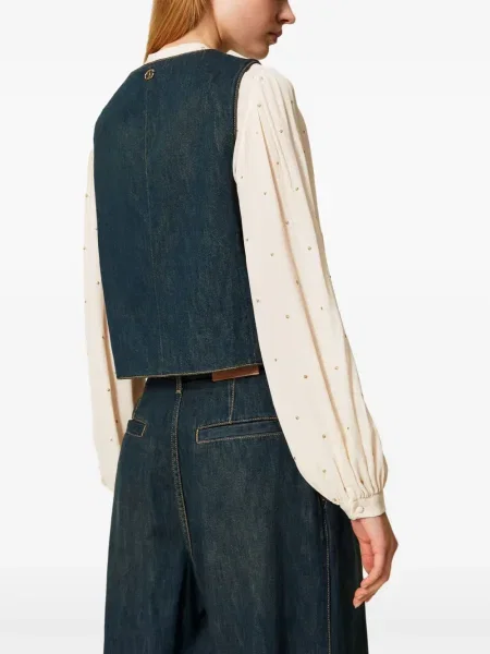 Vestă denim Twinset albastru
