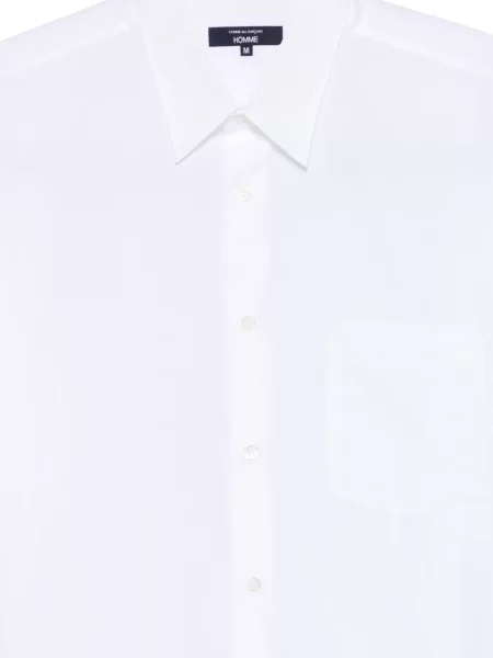 Krátká košile s krátkým rukávem Comme Des Garçons Homme s krátkými rukávy s kapsami na rukávech bílá