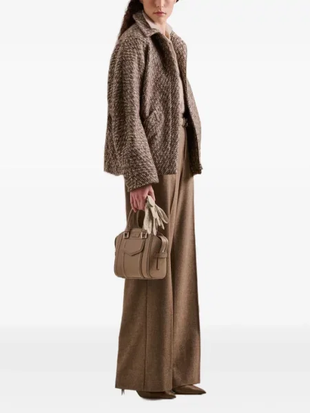 Decupat palton Kiton cu model herringbone