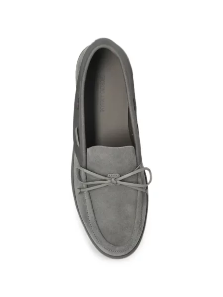 Sneakers Giorgio Armani με φιόγκο σουέντ γκρι