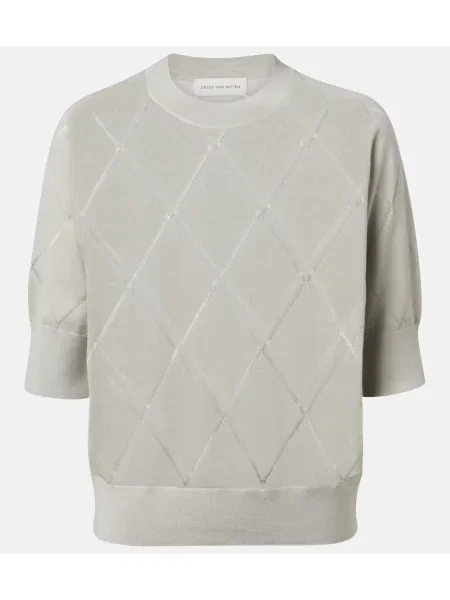 Pulover Dries Van Noten de lână gri