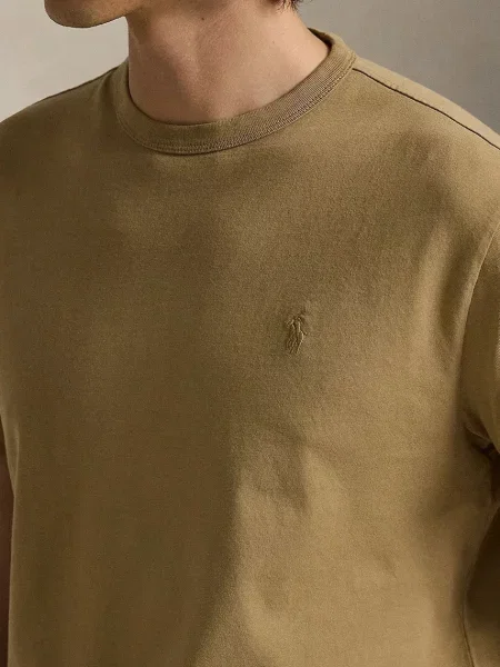 Однотонная футболка Polo Ralph Lauren желтая