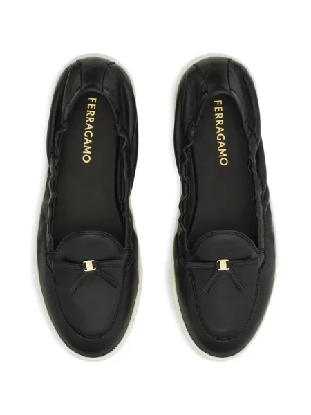 Pantofi loafer Ferragamo cu funde negru