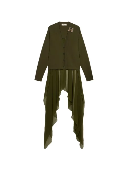 Cardigan Blumarine cu aplicații verde