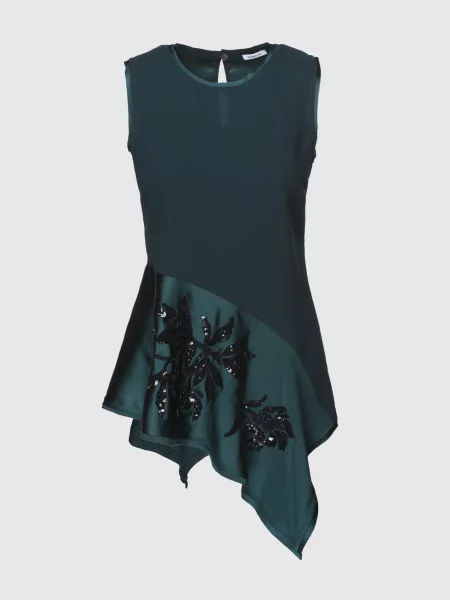 Смарагдовий топ з паєтками P.a.r.o.s.h. зелений