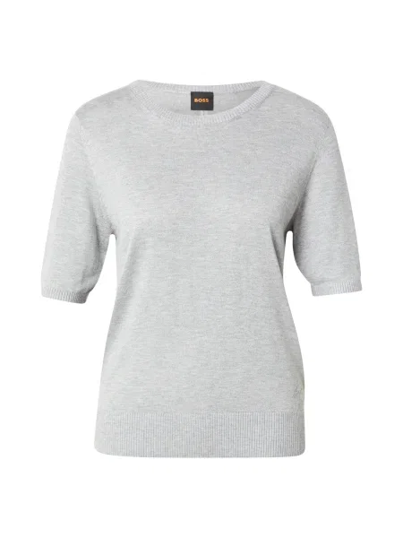 BOSS Pulover Fiaffu deschis gri
