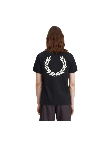 Koszulka Fred Perry z nadrukiem czarna