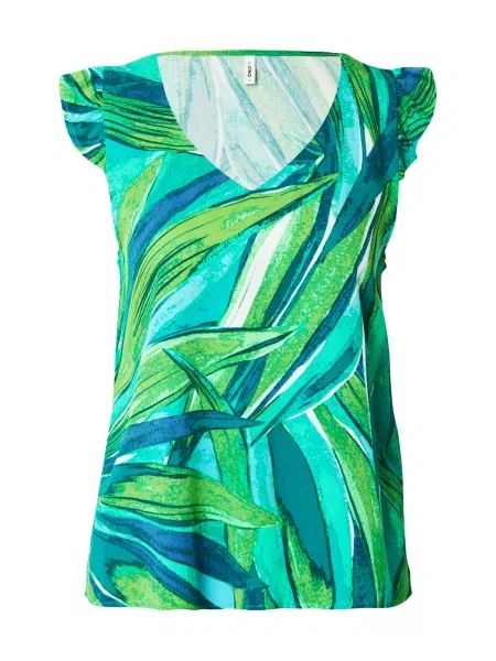 ONLY Bluză ONLALMA turcoaz / limetă / petrol / mentă verde