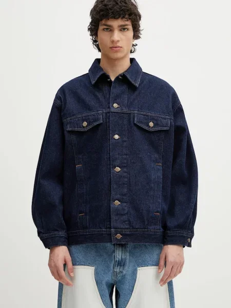 A.P.C. geacă jeans Blouson Elvis bleumarin de tranzitie