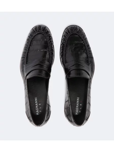 Pantofi loafer Magnanni din piele negru