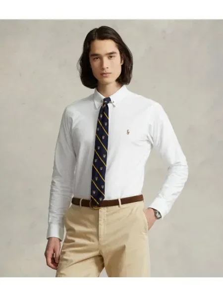 Cămașă Polo Ralph Lauren cu broderie alb