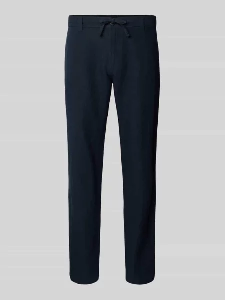 Spodnie lniane o kroju regular fit w kant model ‘LEROY’ Selected Homme