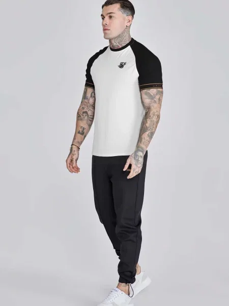 SikSilk Tričko Tech oranžová / čierna biela