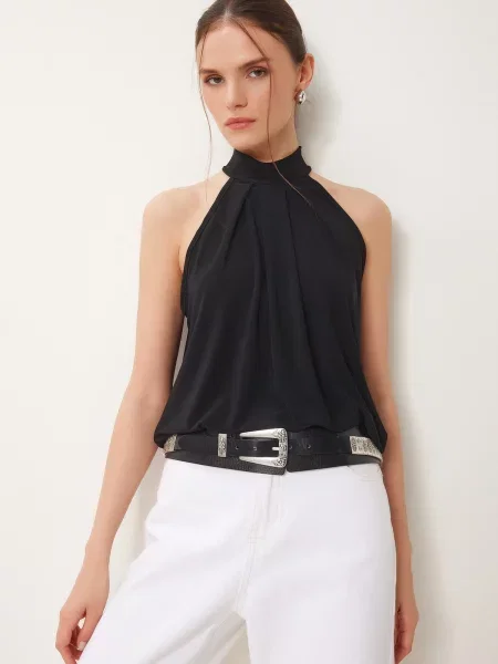 Happiness İstanbul Bluza črna