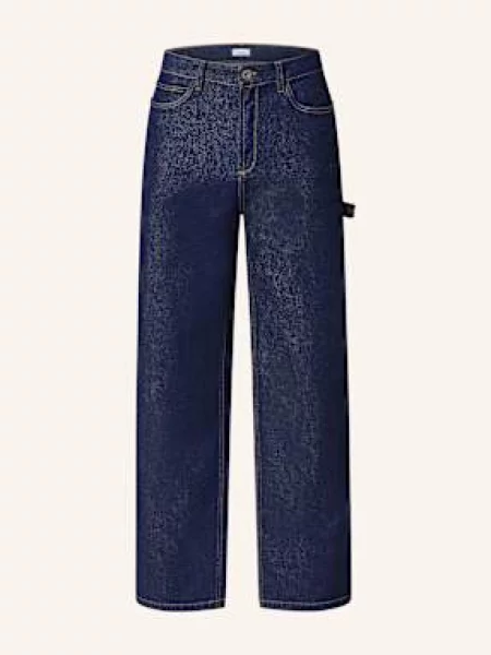 Paul Džíny Worker Wide Fit rinsed blue modré