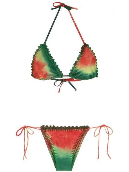 Haftowany tie dye bikini Amir Slama zielony
