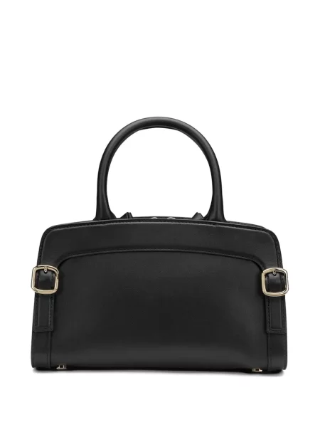 Geantă shopper Santoni cu cataramă negru