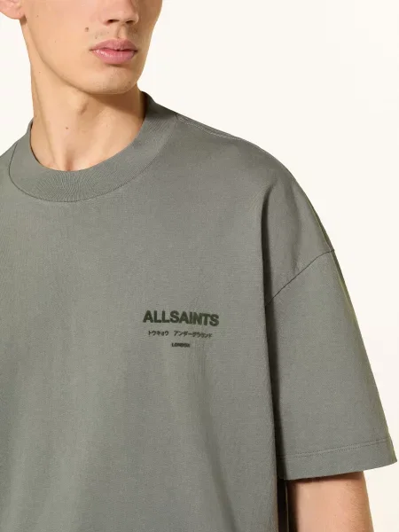Allsaints Tričko Xander khaki zelené