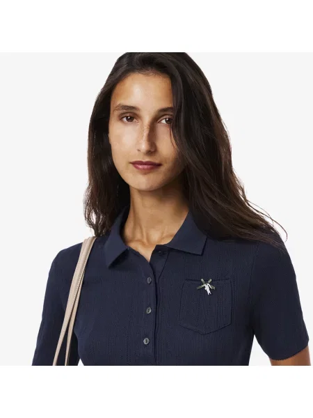 Поло Lacoste синее