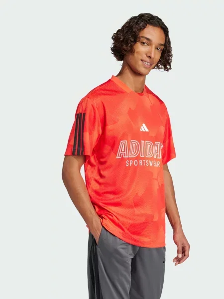 Футболка adidas Tiro комбінований верх помаранчевий
