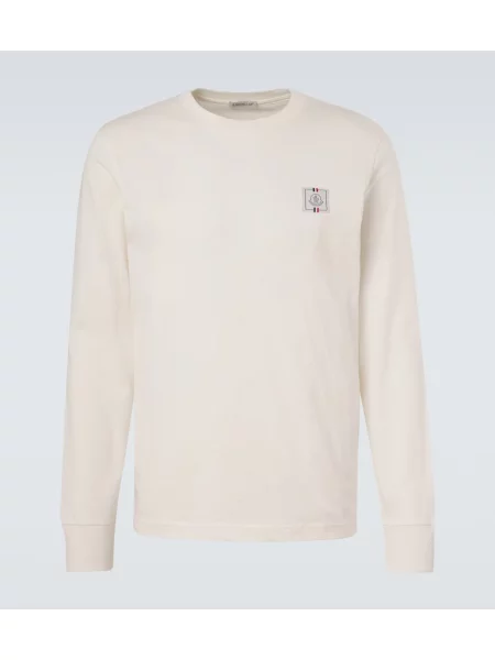 Tricou Moncler din jerseu alb