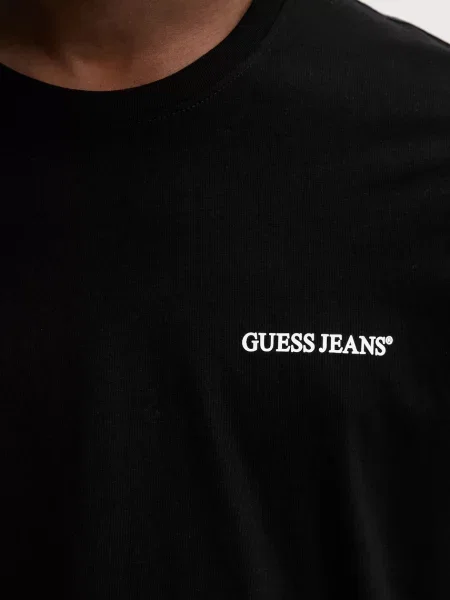 Футболка Guess Jeans с принтом черная