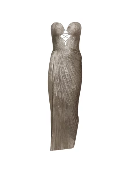 Rochie maxi Maria Lucia Hohan cu șireturi din dantelă