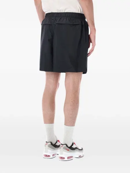 Decupat pantaloni scurți Nike Cortez cu cataramă din poplin alb