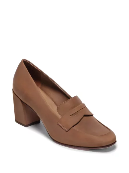 Pantofi cu toc Bernardo din piele maro