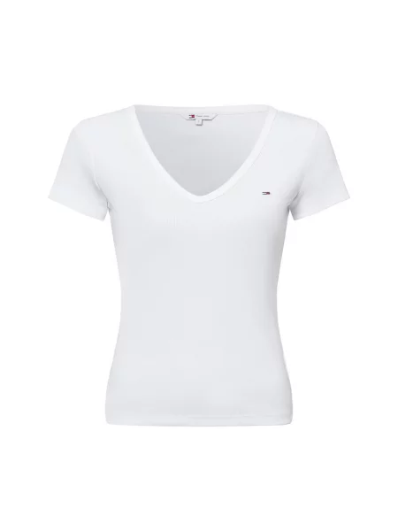Tommy Jeans Koszulka Kobiety jednolity S biały