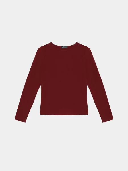 Лонгслів Braska бавовна/еластан бордовий