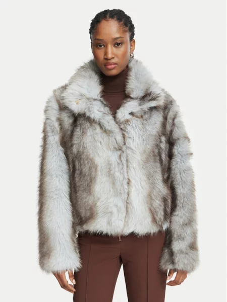 Fracomina Futro jasny Cropped Fit niebieski