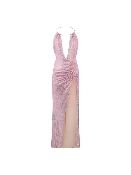 Sukienka maxi Philipp Plein różowa