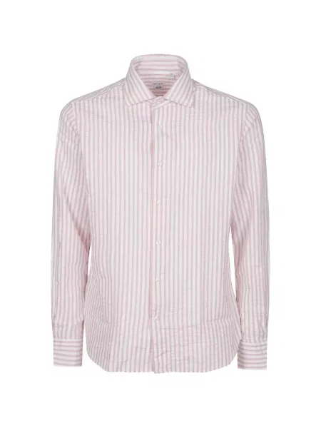 Pruhované pruhované košile Orian bílé