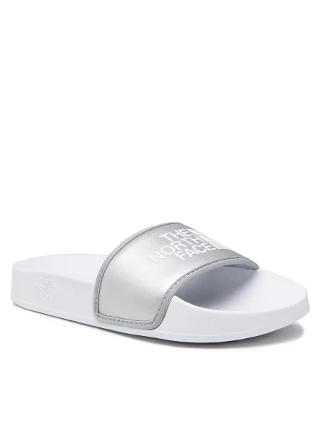 Natikači The North Face Base Camp Slide III Metallic Silver/Tnf White bela