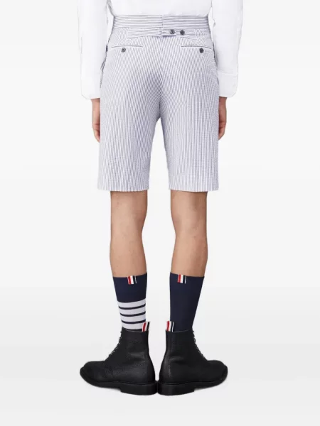 Pantaloni scurți Thom Browne cu dungi albastru