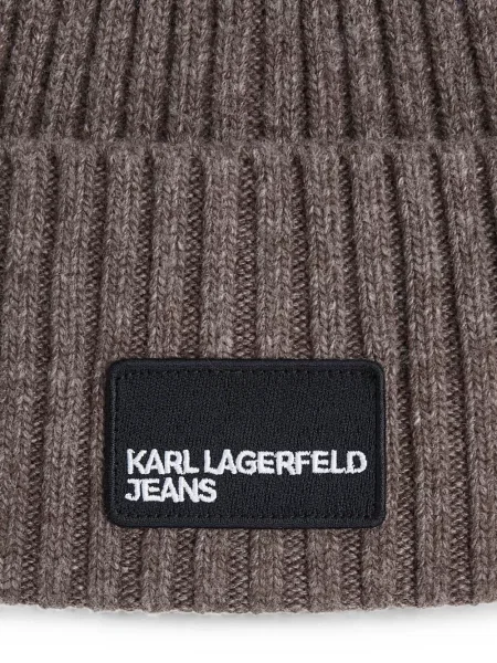 Căciulă Karl Lagerfeld Jeans cu autograf gri