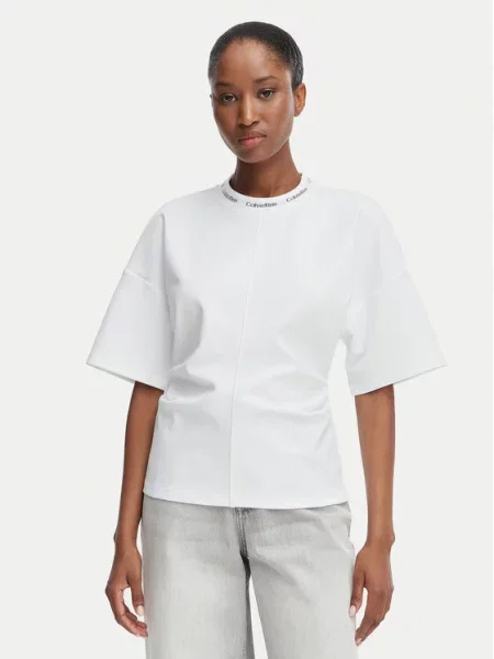 Tričko Calvin Klein Jeans bílé
