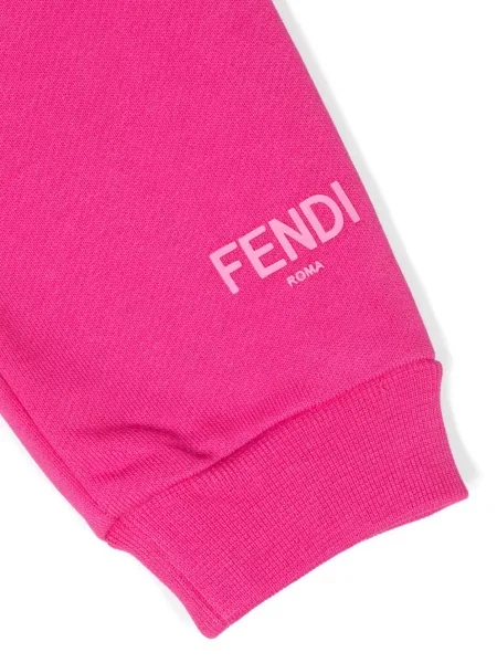Spodnie dziecięce Fendi różowe