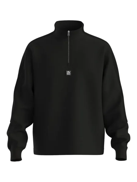 Pulover Hugo de jumătate de fermoar negru