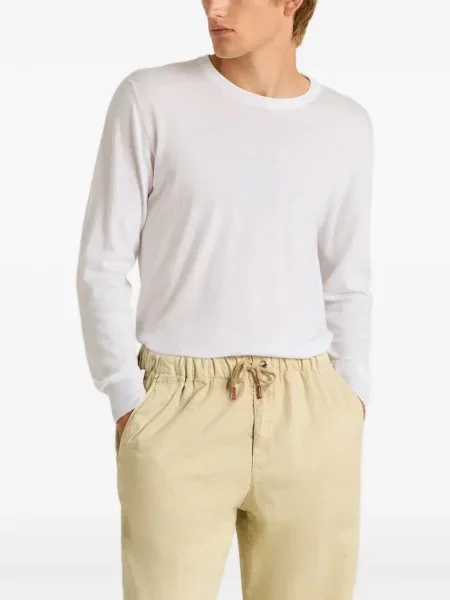 Tricou Kiton cu decolteu rotund alb