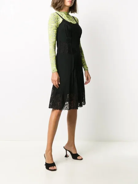 Krajkové oblekové šaty Christian Dior Pre-owned černé