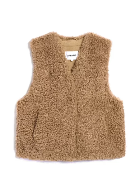 Bouclé vestă Apparis maro
