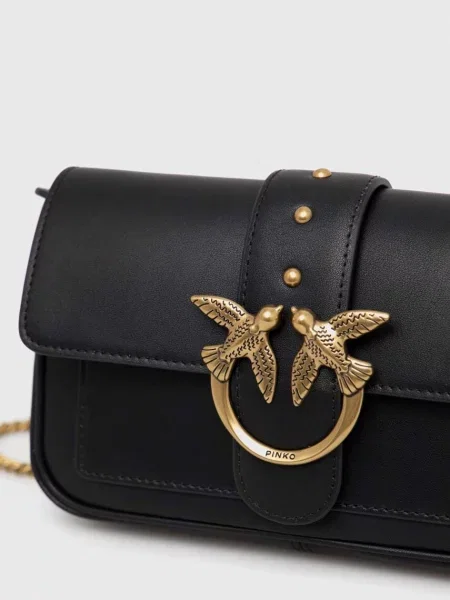 Шкіряна сумочка Pinko чорний