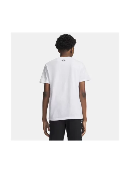 Tricou copii Under Armour alb